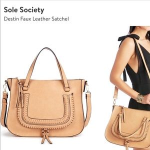Sole Society Destin Faux Leather Satchel